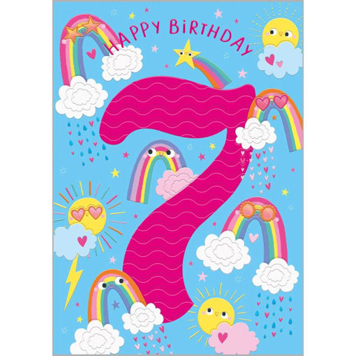 Picture of HAPPY BIRTHDAY 7 CARD RAINBOW